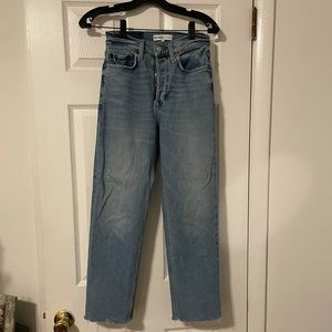 Re/Done straight leg stretch denim.